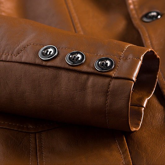 Lorcan | Men's Leather Blazer Tailored Two Button Jacket