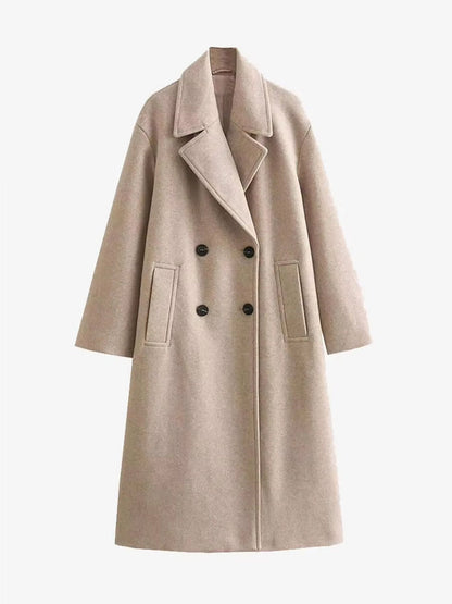 Elara | Women's Wool Blend Longline Trench Coat