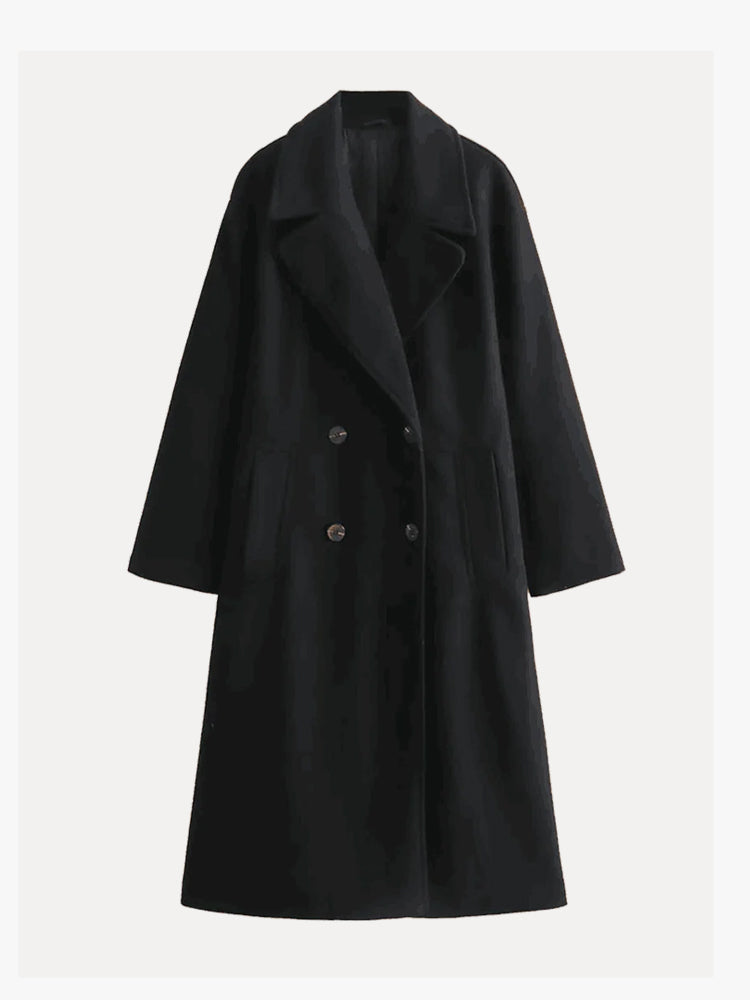 Elara | Women's Wool Blend Longline Trench Coat
