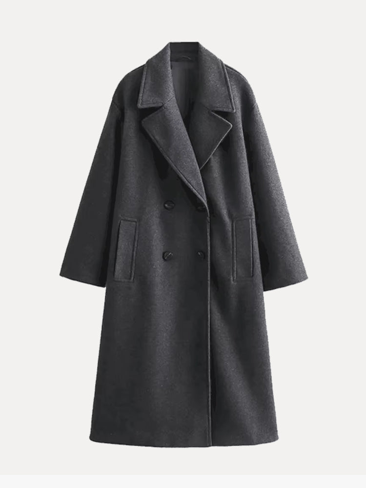 Elara | Women's Wool Blend Longline Trench Coat