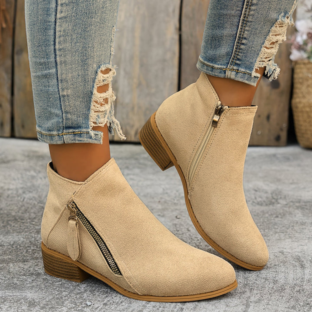 Joanna | Women's Orthopedic Comfortable Block Heel Ankle Boot