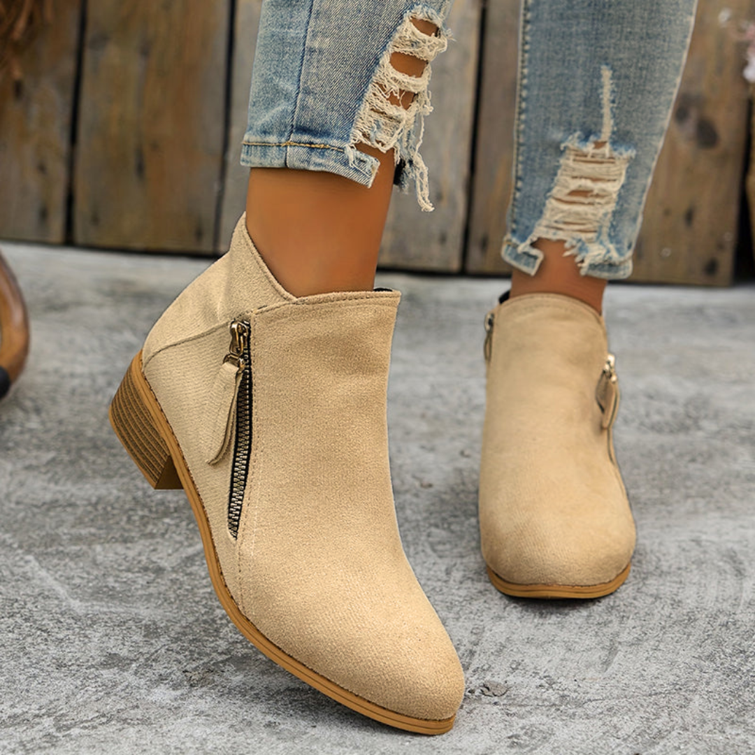Joanna | Women's Orthopedic Comfortable Block Heel Ankle Boot