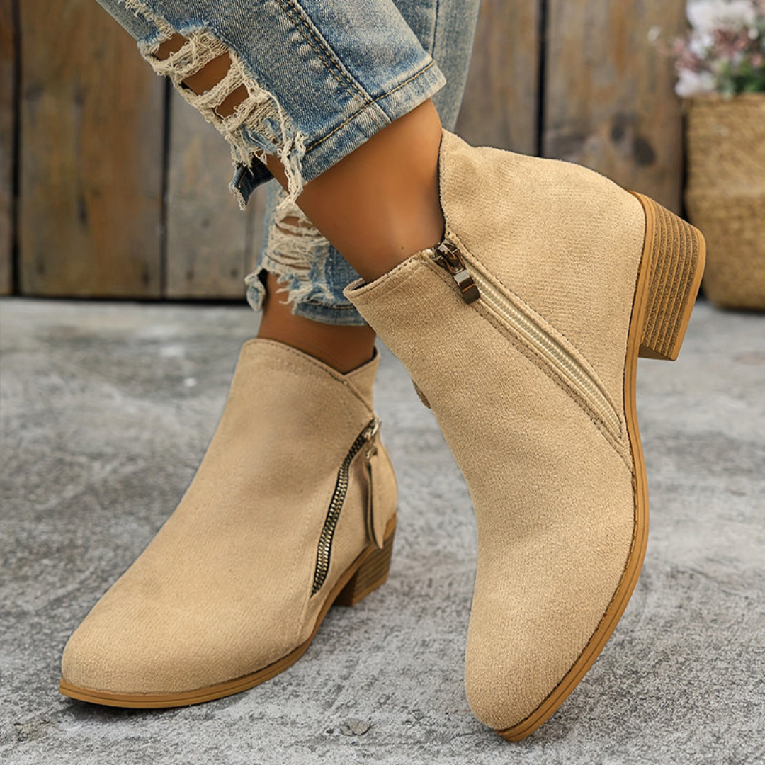 Joanna | Women's Orthopedic Comfortable Block Heel Ankle Boot