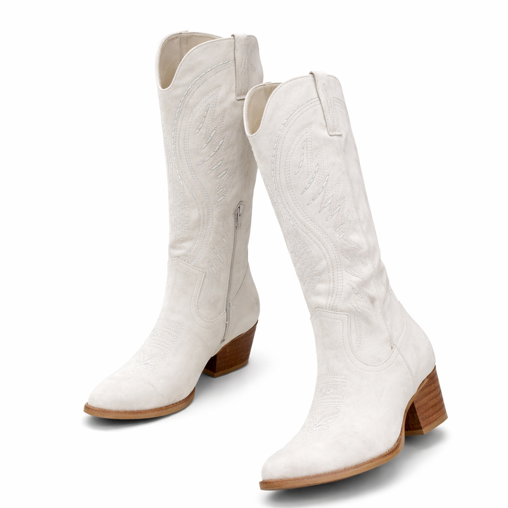 Wesley | Women's Embroidered Western Block Heel Cowboy Boot
