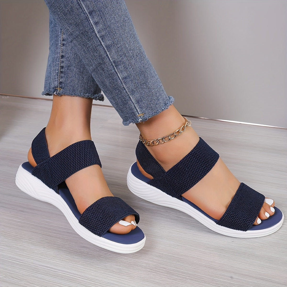 Emilia | Walking Sandals Orthopedic Elastic Strap Platform Knit