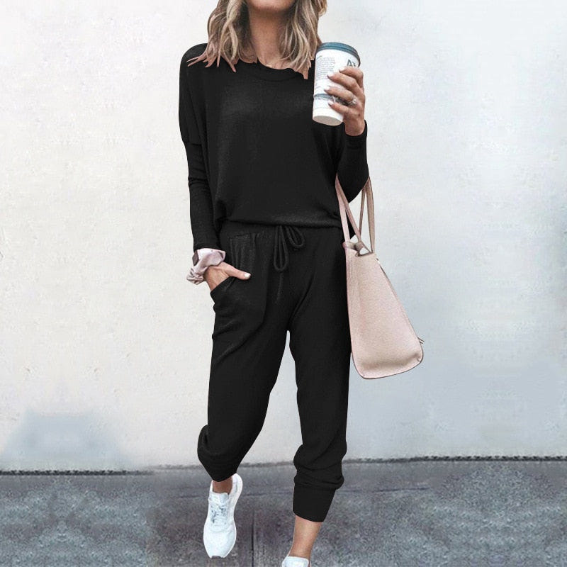 Maëlle | Women's Soft Stretch Long Sleeve Loungewear Set