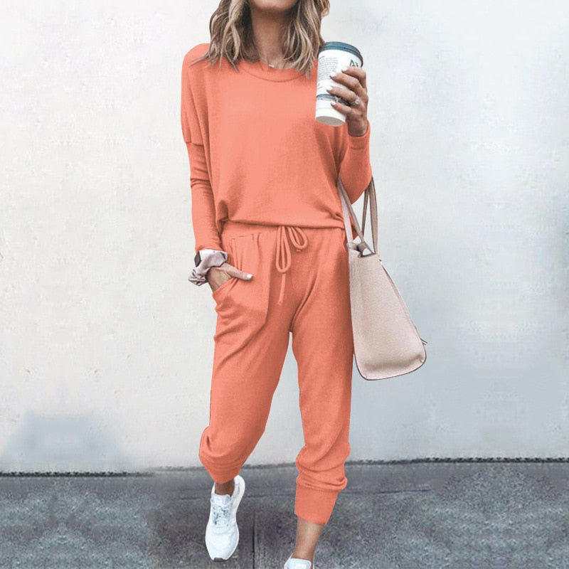 Maëlle | Women's Soft Stretch Long Sleeve Loungewear Set