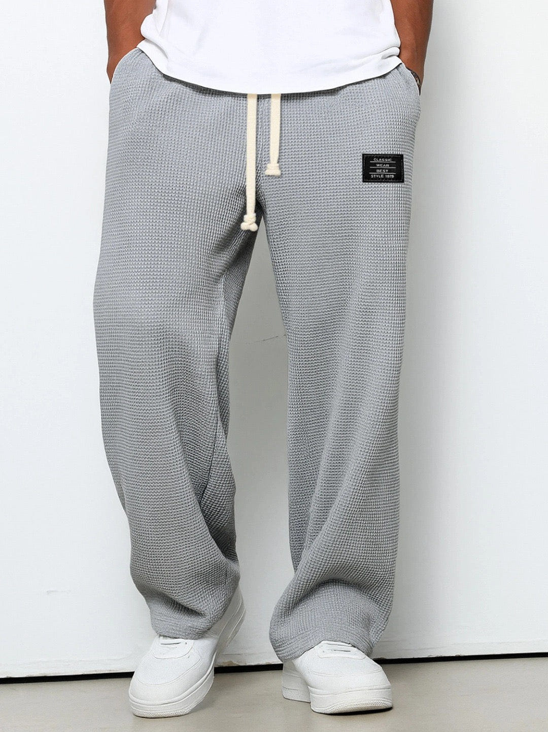 Wesley | Men's Relaxed Fit Drawstring Wide Leg Casual Pant
