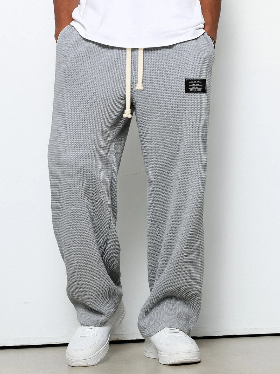 Wesley | Men's Relaxed Fit Drawstring Wide Leg Casual Pant