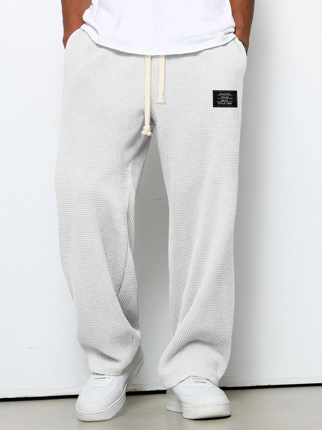 Wesley | Men's Relaxed Fit Drawstring Wide Leg Casual Pant