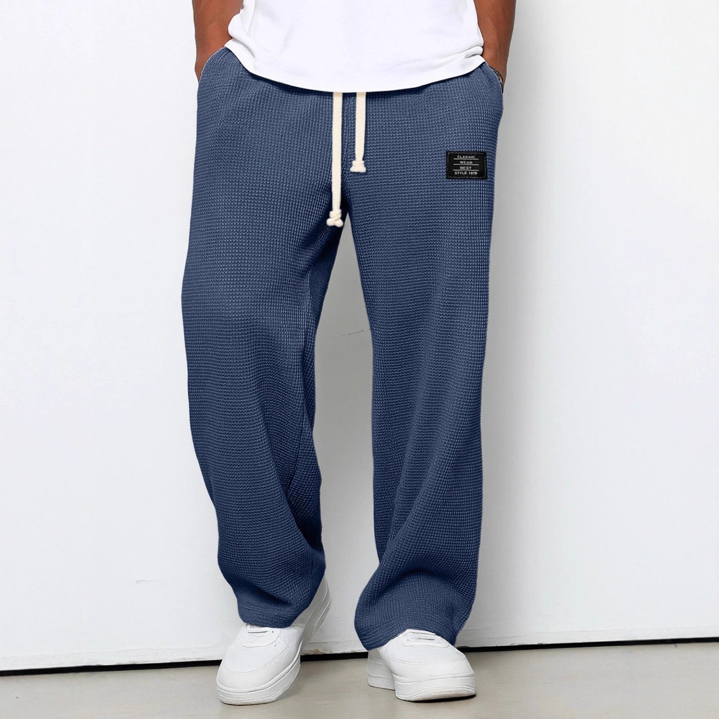 Wesley | Men's Relaxed Fit Drawstring Wide Leg Casual Pant