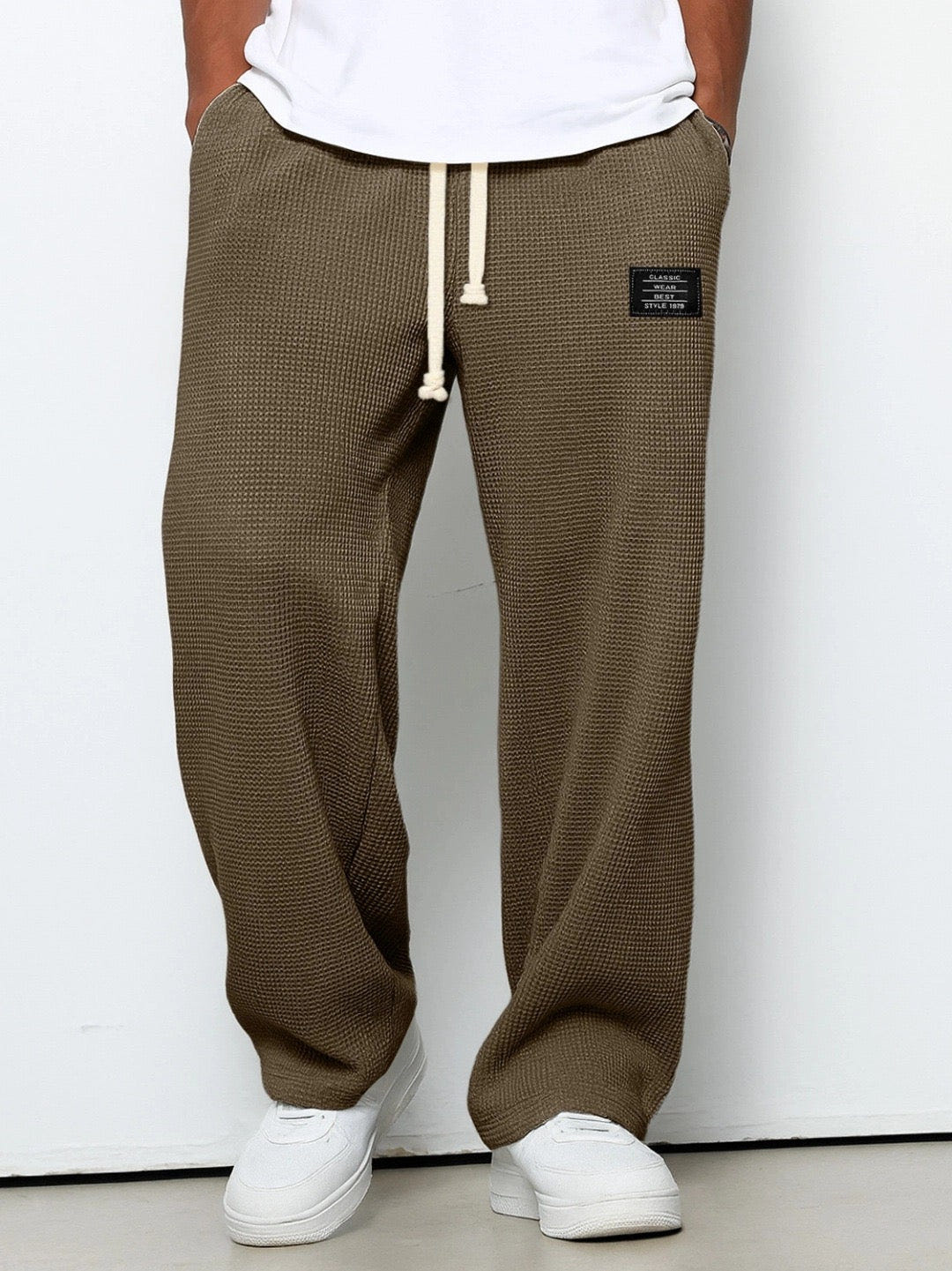 Wesley | Men's Relaxed Fit Drawstring Wide Leg Casual Pant