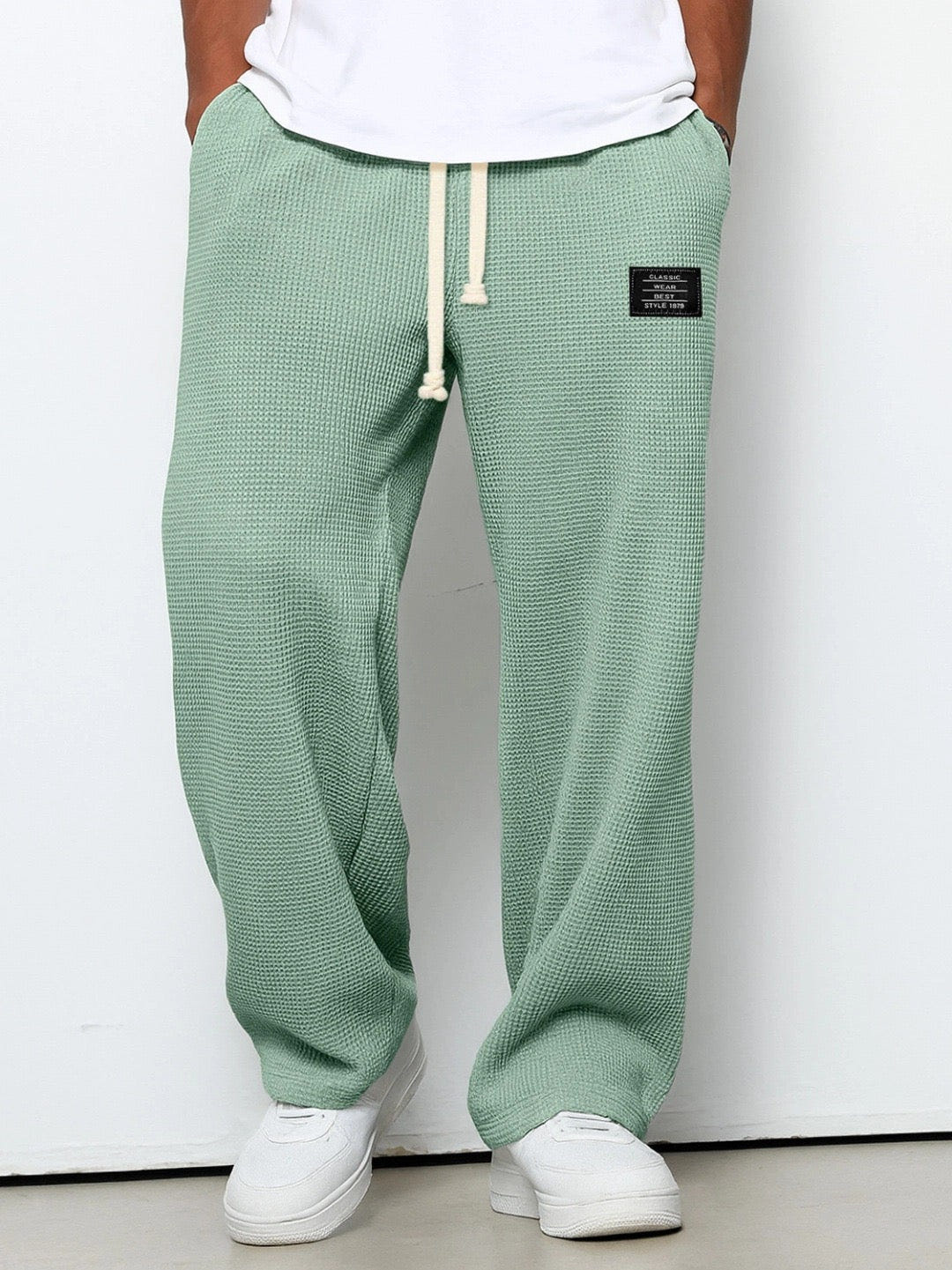 Wesley | Men's Relaxed Fit Drawstring Wide Leg Casual Pant