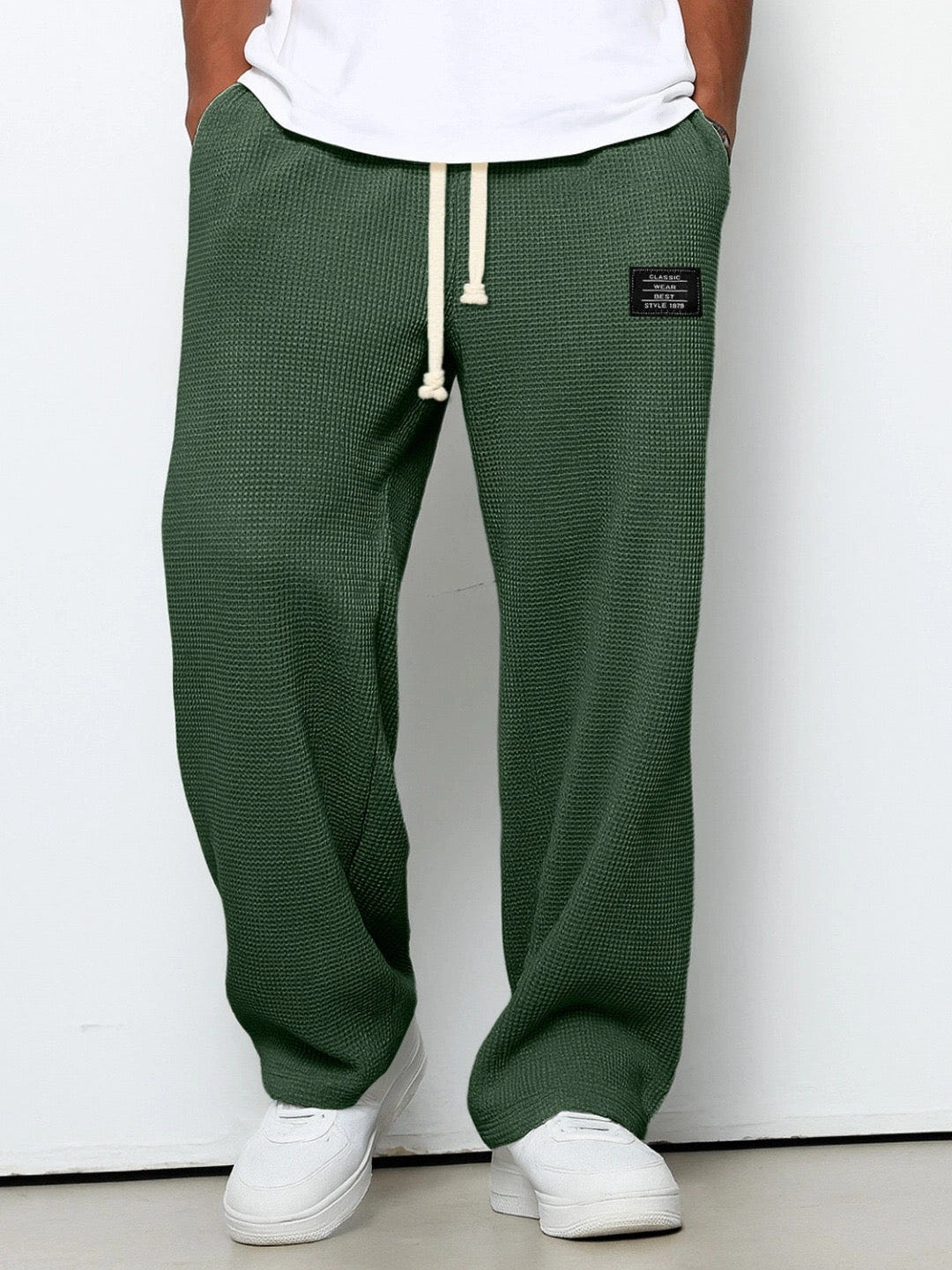 Wesley | Men's Relaxed Fit Drawstring Wide Leg Casual Pant