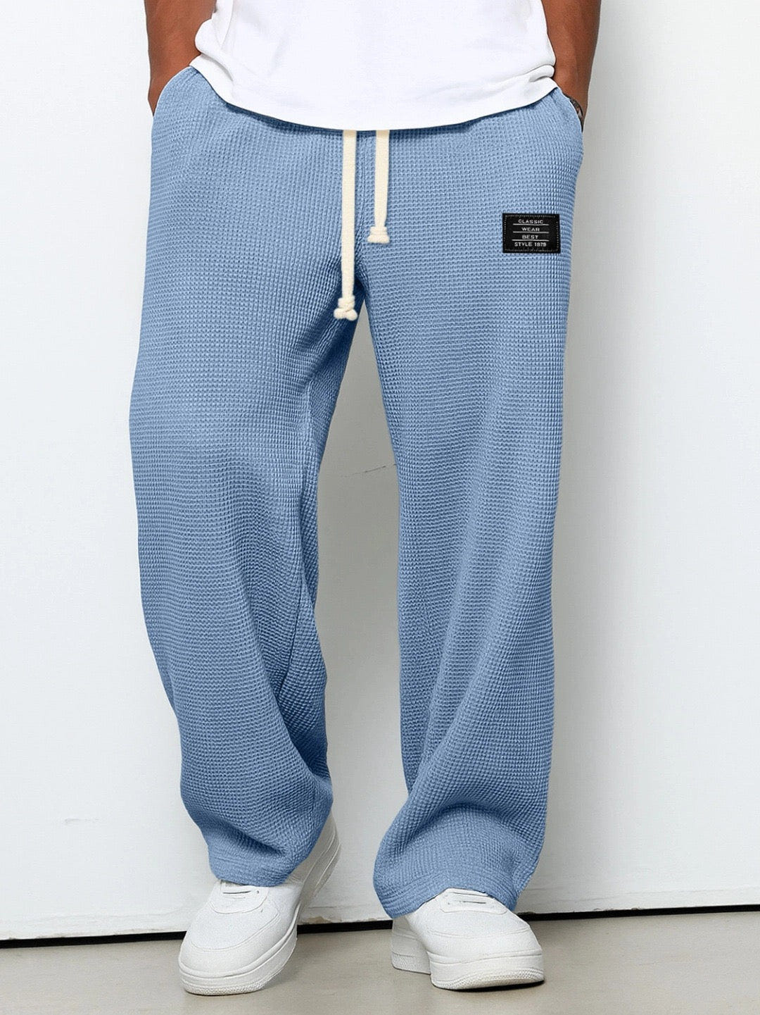 Wesley | Men's Relaxed Fit Drawstring Wide Leg Casual Pant