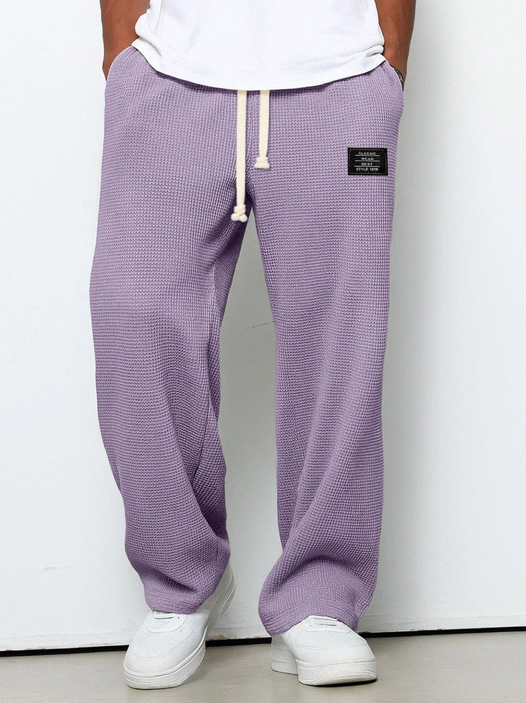 Wesley | Men's Relaxed Fit Drawstring Wide Leg Casual Pant
