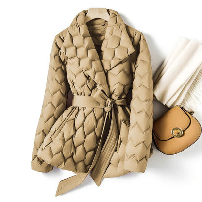 Cordelia | Women's Quilted Belted Down Puffer Coat