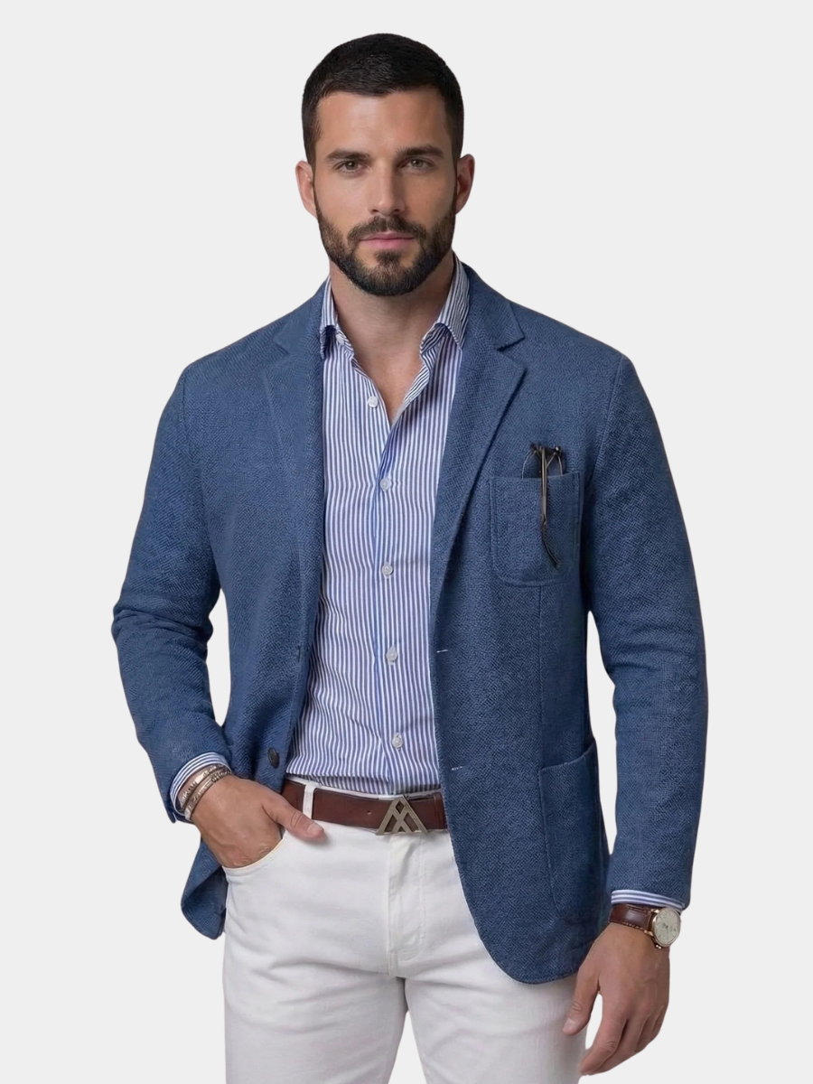 Marlowe | Men's Linen Blend Unstructured Tailored Blazer