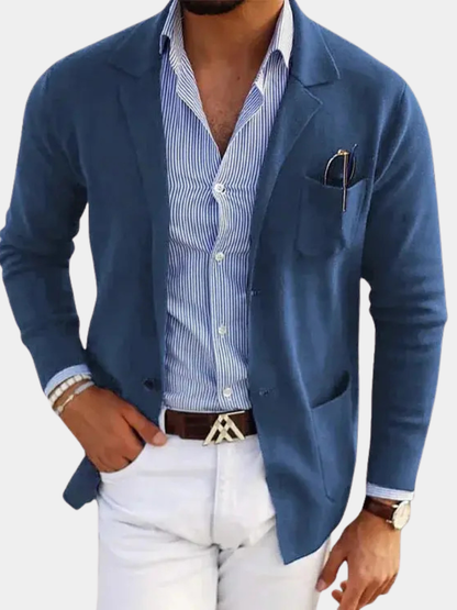 Sterling | Men's Knit Notched Lapel Smart Casual Blazer