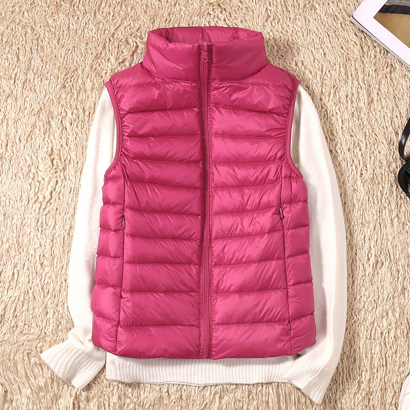 Marlowyx | Women's Lightweight Padded Stand Collar Zip Front Gilet