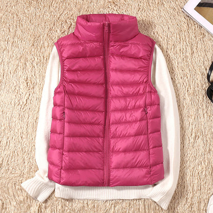 Marlowyx | Women's Lightweight Padded Stand Collar Zip Front Gilet