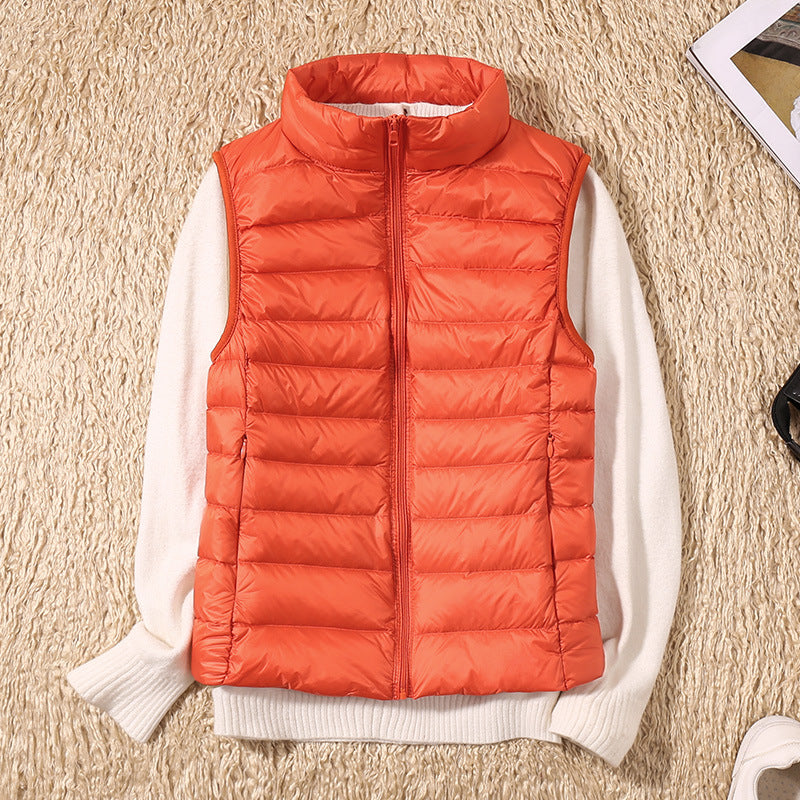 Marlowyx | Women's Lightweight Padded Stand Collar Zip Front Gilet
