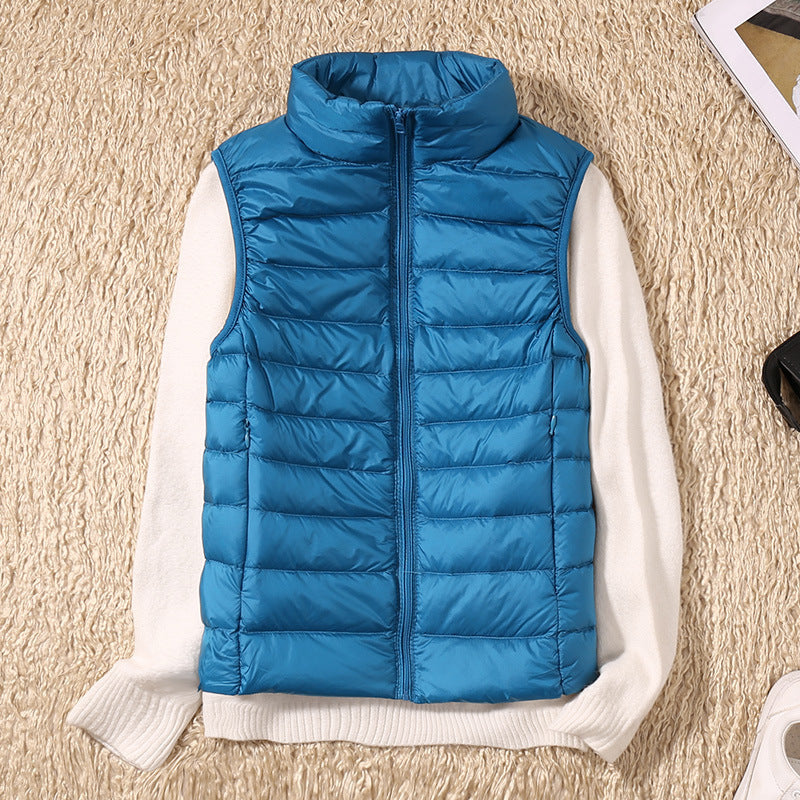 Marlowyx | Women's Lightweight Padded Stand Collar Zip Front Gilet