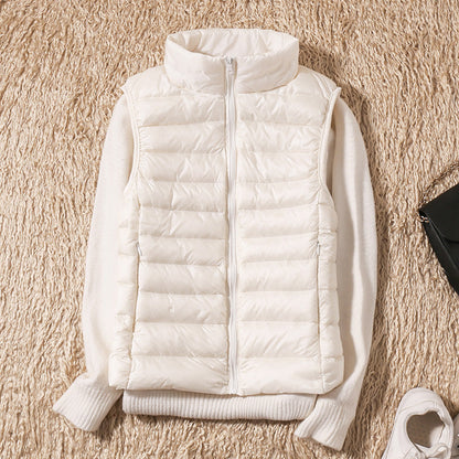 Marlowyx | Women's Lightweight Padded Stand Collar Zip Front Gilet