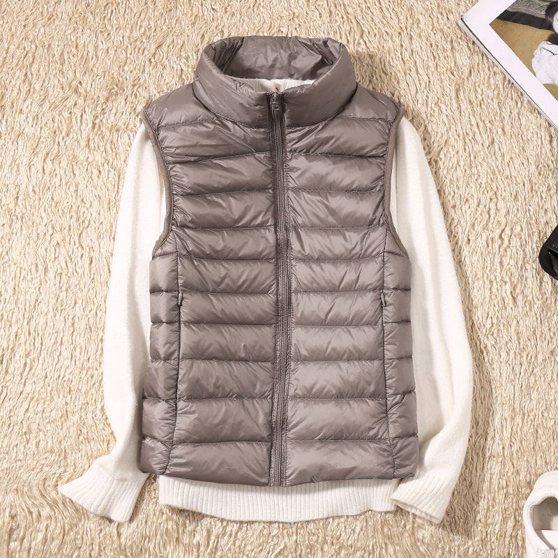 Marlowyx | Women's Lightweight Padded Stand Collar Zip Front Gilet