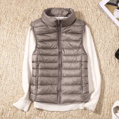 Marlowyx | Women's Lightweight Padded Stand Collar Zip Front Gilet
