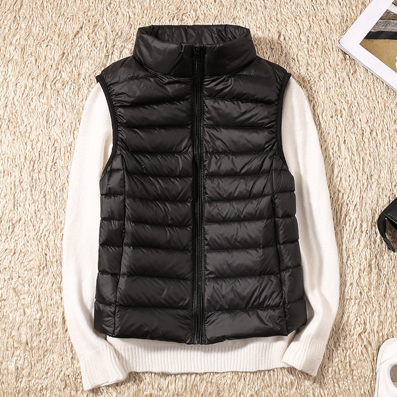 Marlowyx | Women's Lightweight Padded Stand Collar Zip Front Gilet