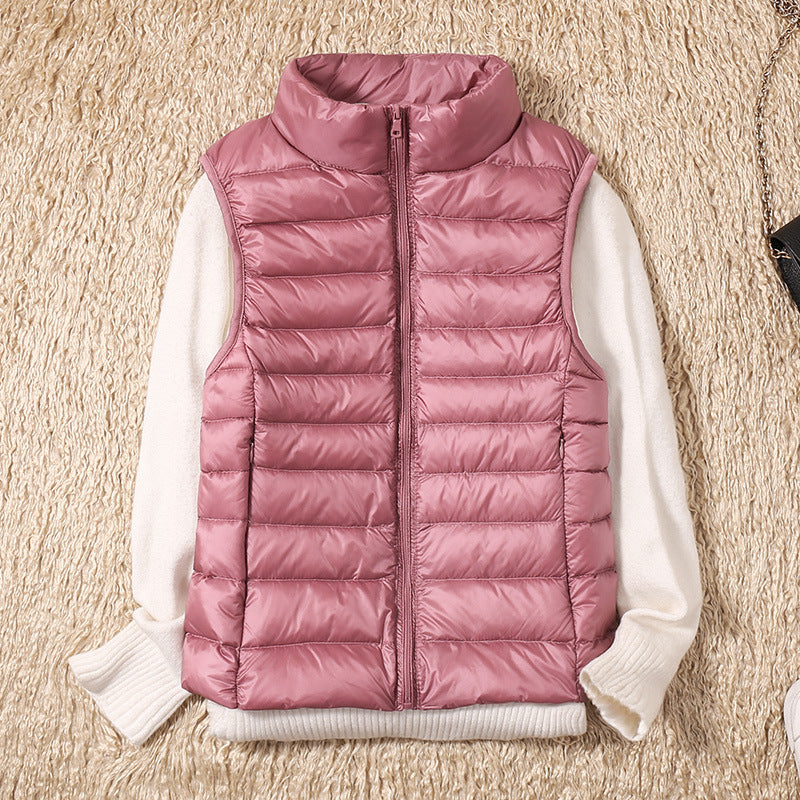 Marlowyx | Women's Lightweight Padded Stand Collar Zip Front Gilet