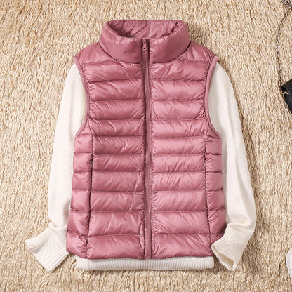 Marlowyx | Women's Lightweight Padded Stand Collar Zip Front Gilet