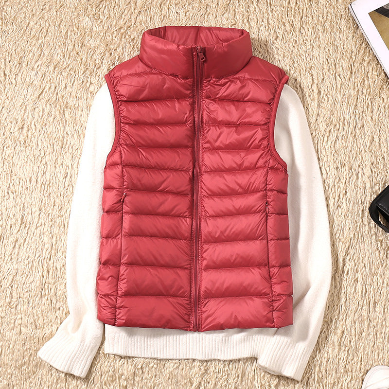Marlowyx | Women's Lightweight Padded Stand Collar Zip Front Gilet