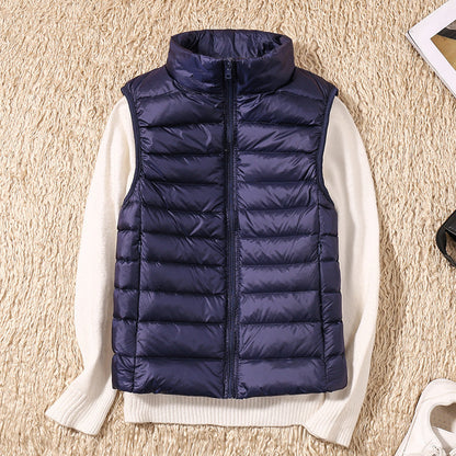 Marlowyx | Women's Lightweight Padded Stand Collar Zip Front Gilet