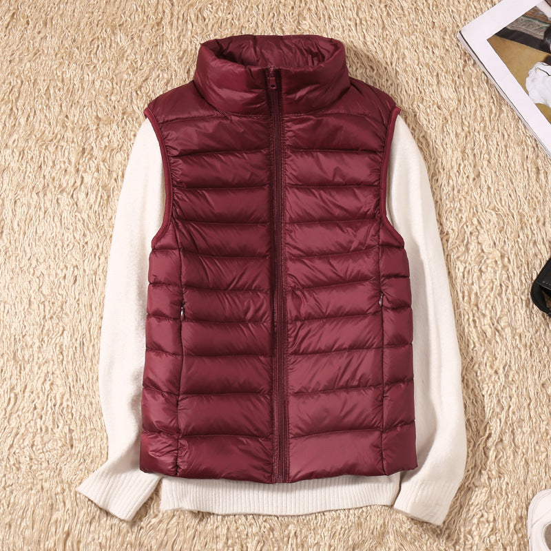 Marlowyx | Women's Lightweight Padded Stand Collar Zip Front Gilet
