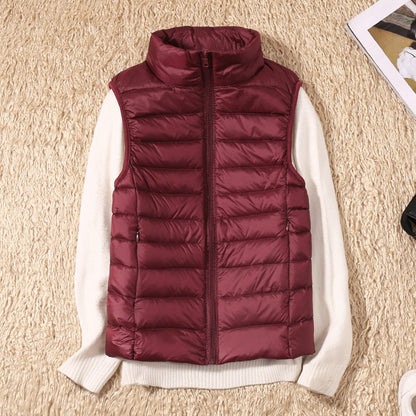 Marlowyx | Women's Lightweight Padded Stand Collar Zip Front Gilet