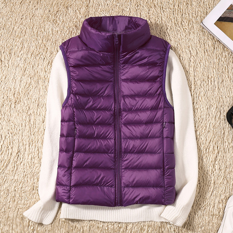 Marlowyx | Women's Lightweight Padded Stand Collar Zip Front Gilet