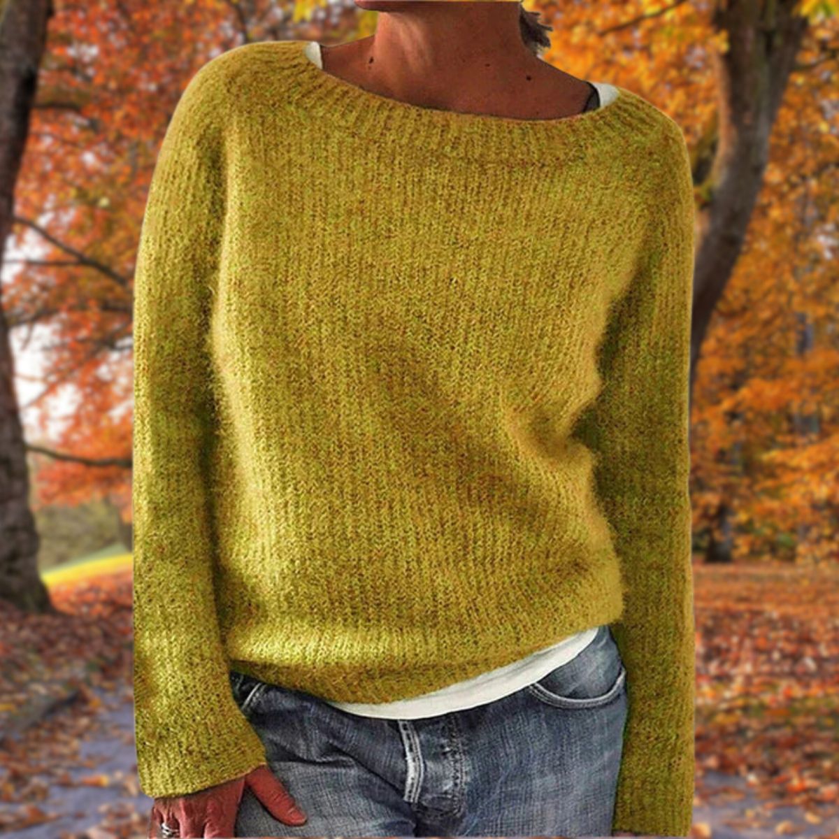 Rosalind | Women's Knitted Boat Neck Long Sleeve Jumper