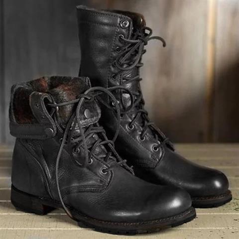 Thornbury | Women's Lace-Up Leather Combat Ankle Boot