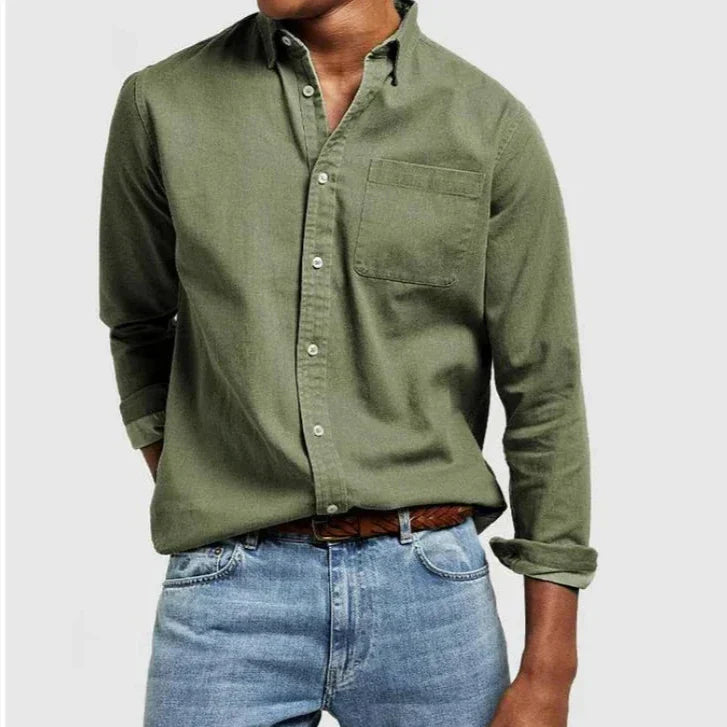Hollis | Men's Smart Casual Tailored Long Sleeve Button Shirt