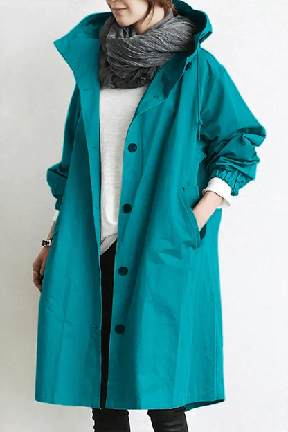 Brenna | Women's Oversized Hooded Waterproof Longline Trench Coat