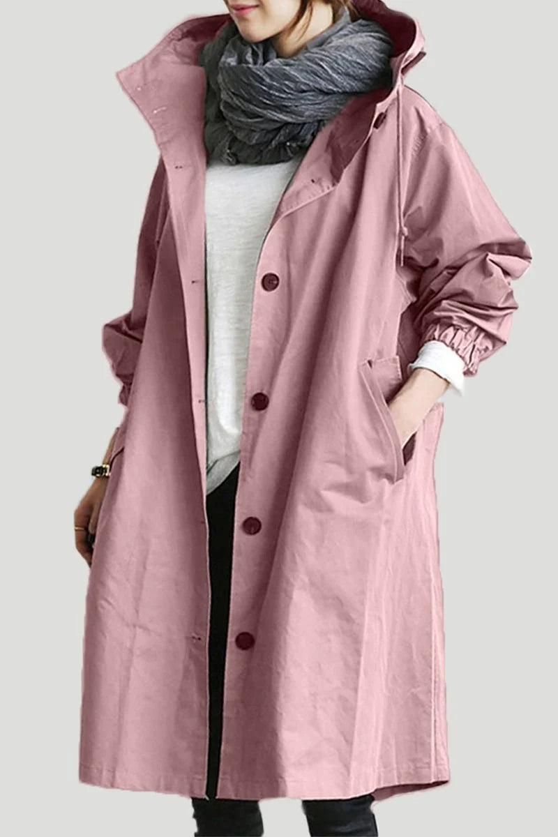 Brenna | Women's Oversized Hooded Waterproof Longline Trench Coat