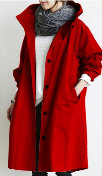 Brenna | Women's Oversized Hooded Waterproof Longline Trench Coat