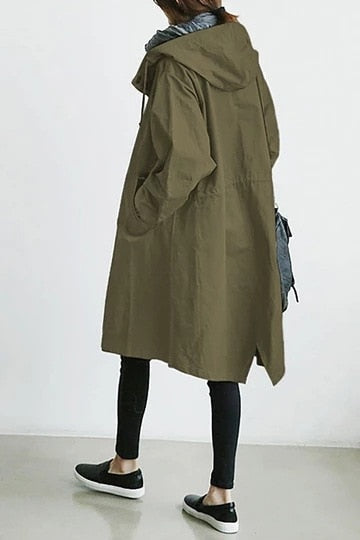 Brenna | Women's Oversized Hooded Waterproof Longline Trench Coat