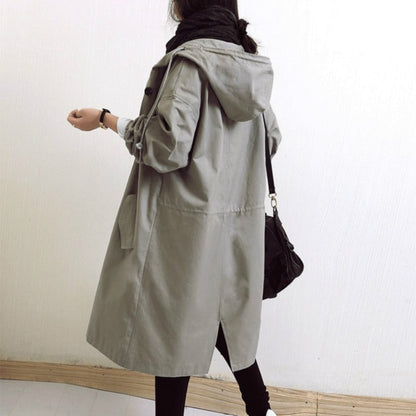Brenna | Women's Oversized Hooded Waterproof Longline Trench Coat