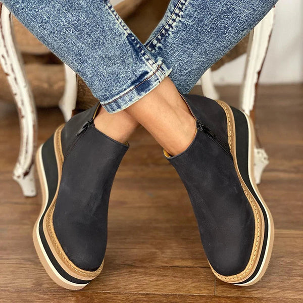Halden | Women's Waterproof Side-Zip Platform Wedge Ankle Boot