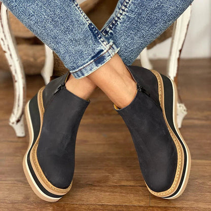 Halden | Women's Waterproof Side-Zip Platform Wedge Ankle Boot