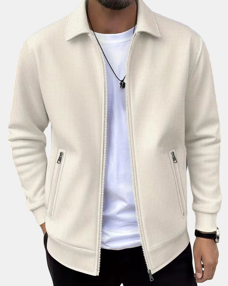Thorne | Men's Textured Zip-Up Athletic Casual Jacket