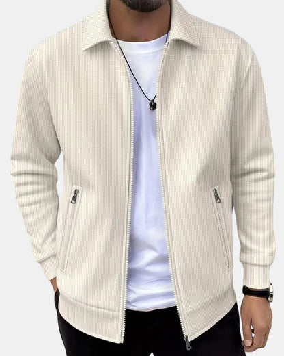 Thorne | Men's Textured Zip-Up Athletic Casual Jacket